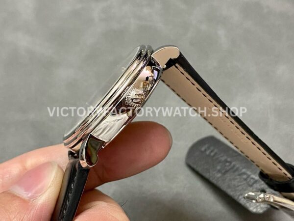 OM Factory Blancpain Villeret Quantième Complet 6654-1113-55B 40mm Steel (4) OM Factory Blancpain Villeret Quantième Complet 6654-1113-55B 40mm Steel Leather Strap Roman Numerals Grey Dial