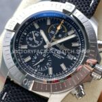 TF Factory Breitling Avenger A13317101B1X1 45mm Steel Black Nylon Canvas Strap Arabic Numer (6) TF Factory Breitling Avenger Chronograph A13317101B1X1 45mm Steel Black Nylon Canvas Strap Arabic Numerals Black Dial