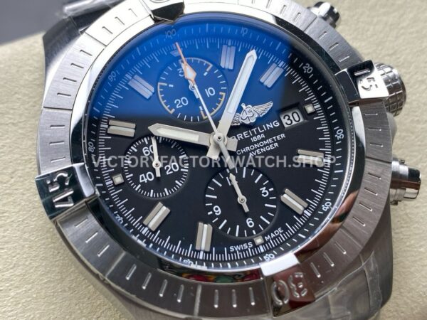 TF Factory Breitling Avenger Chronograph A13385101B1A1 45mm Full Steel Black Dial