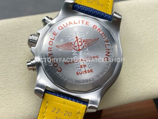 TF Factory Breitling Avenger A13385101C1X1 45mm Steel Blue Nylon Canvas Strap Arabic Numerals (8) TF Factory Breitling Avenger A13385101C1X1 45mm Steel Blue Nylon Canvas Strap Arabic Numerals Blue Dial