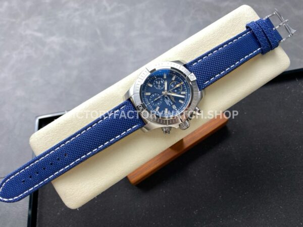 TF Factory Breitling Avenger A13385101C1X1 45mm Steel Blue Nylon Canvas Strap Arabic Numerals (9) TF Factory Breitling Avenger A13385101C1X1 45mm Steel Blue Nylon Canvas Strap Arabic Numerals Blue Dial