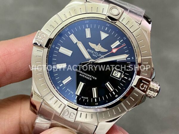 TF Factory Breitling Avenger A17318 43mm Full Steel Black Dial