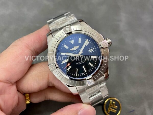 TF Factory Breitling Avenger A17318 43mm Full Steel Black Dial