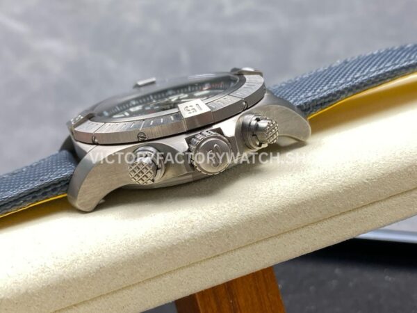 TF Factory Breitling Avenger Bandit Chronograph E13383101M1W1 45mm Steel Nylon Canvas Strap Arabic Numerals Grey Dial