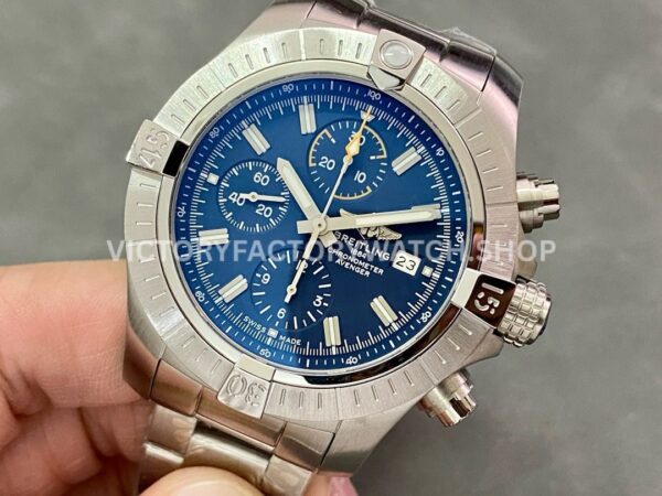 TF Factory Breitling Avenger Chronograph A13317 45mm Full Steel Blue Dial (6) TF Factory Breitling Avenger Chronograph A13317 45mm Full Steel Blue Dial