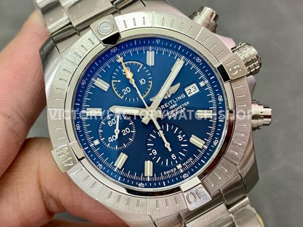 TF Factory Breitling Avenger Chronograph A13317 45mm Full Steel Blue Dial (8) TF Factory Breitling Avenger Chronograph A13317 45mm Full Steel Blue Dial