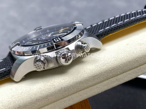TF Factory Breitling Avenger Chronograph A13317101B1X1 45mm Steel Black Nylon Canvas Strap Arabic Numerals Black Dial