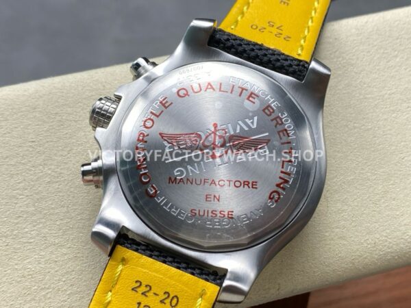 TF Factory Breitling Avenger Chronograph A13317101B1X1 45mm Steel Black Nylon Canvas Strap Arabic Numerals Black Dial