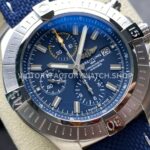 TF Factory Breitling Avenger Chronograph A13385101C1X1 45mm Steel Blue Nylon Canvas Strap Arabic Numerals Blue Dial