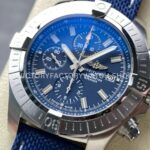 TF Factory Breitling Avenger Chronograph A13385101C1X1 45mm Steel Blue Nylon Canvas Strap Arabic Numerals Blue Dial