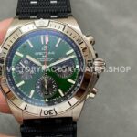 TF Breitling Chronomat 42 AB01343A1L1A1 green dial rubber strap