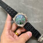 TF Factory Breitling Chronomat 42 AB01343A1L1A1 42mm Steel Rubber Strap Green Dial
