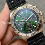 TF Factory Breitling Chronomat 42 AB01343A1L1A1 42mm Steel Rubber Strap Green Dial