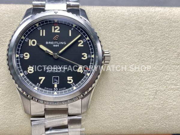 TF Factory Breitling Navitimer 8 A17314101C1X1 41mm Full Steel Arabic Numerals Black Dial (1) TF Breitling Navitimer 8 A17314101C1X1 black Arabic dial 41mm