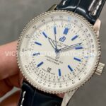 TF Factory Breitling Navitimer A173263A1G1P1 41mm Steel Leather Strap Silver Dial (5) TF Factory Breitling Navitimer A173263A1G1P1 41mm Steel Leather Strap Silver Dial