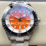 TF Factory Breitling Superocean A173751A1O1S1 44mm Full Steel Black Bezel Orange Dial (3) TF Breitling Superocean A173751A1O1S1 full steel orange dial