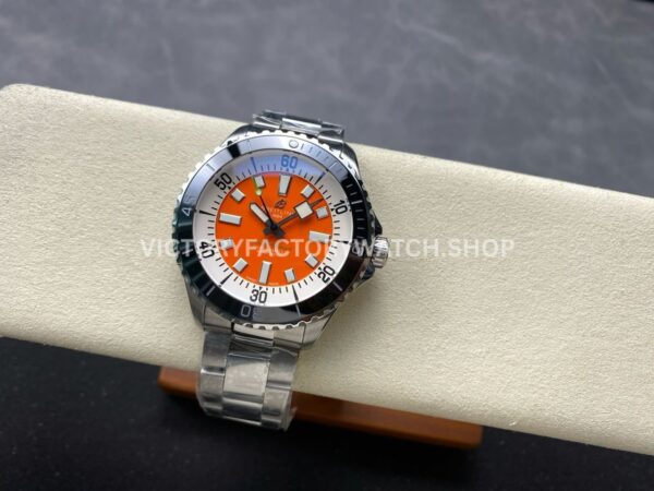 TF Factory Breitling Superocean A173751A1O1S1 44mm Full Steel Black Bezel Orange Dial (6) TF Factory Breitling Superocean A173751A1O1S1 44mm Full Steel Black Bezel Orange Dial