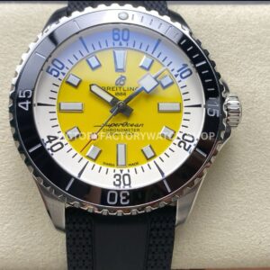 TF Breitling Superocean A17375211I1S1 yellow dial black rubber strap