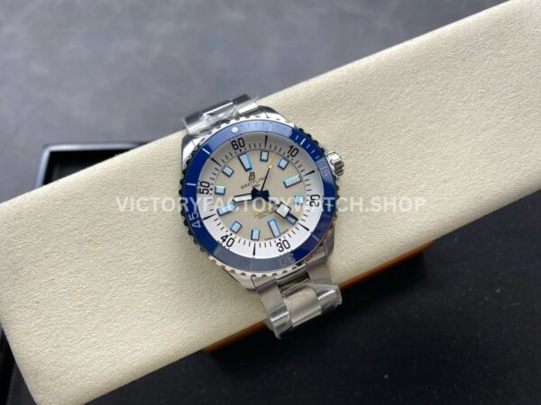 TF Factory Breitling Superocean A17375E71G1A1 44mm Full Steel Blue Bezel Silver Dial
