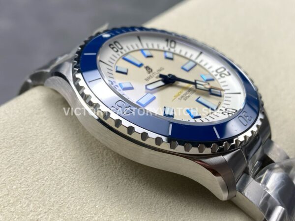 TF Factory Breitling Superocean A17375E71G1A1 44mm Full Steel Blue Bezel Silver Dial