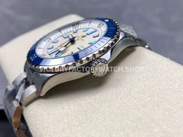 TF Factory Breitling Superocean A17375E71G1A1 44mm Full Steel Blue Bezel Silver Dial