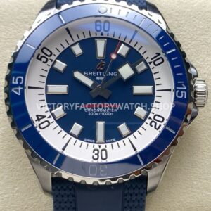 TF Breitling Superocean A17376211B1A1 blue dial steel bracelet
