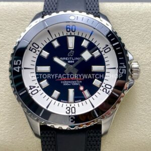 TF Breitling Superocean A17376211B1S1 black dial black rubber strap