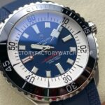 TF Factory Breitling Superocean A17376211C1S1 44mm Steel Blue Rubber Strap Black Bezel Blue Dial (9) TF Factory Breitling Superocean A17376211C1S1 44mm Steel Blue Rubber Strap Black Bezel Blue Dial