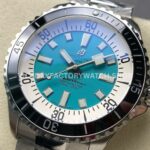 TF Factory Breitling Superocean A17376211L2A1 44mm Full Steel Black Bezel Light Blue Dial
