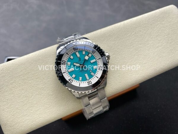 TF Factory Breitling Superocean A17376211L2A1 44mm Full Steel Black Bezel Light Blue Dial