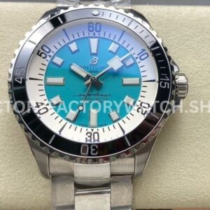 TF Breitling Superocean A17376211L2A1 light blue dial steel bracelet