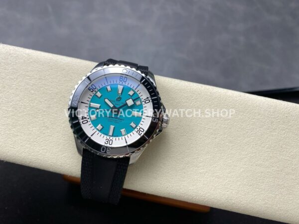 TF Factory Breitling Superocean A17376211L2S1 44mm Black Rubber Strap  Black Bezel Light Blue Dial