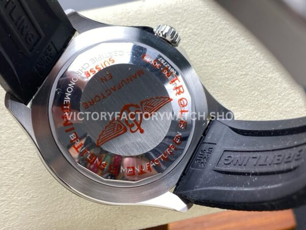 TF Factory Breitling Superocean A17376211L2S1 44mm Black Rubber Strap  Black Bezel Light Blue Dial