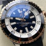 TF Factory Breitling Superocean U17375211B1S1 44mm Half Rose Gold Black Rubber Strap Black Bezel Black Dial