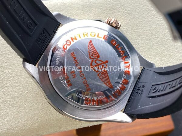 TF Factory Breitling Superocean U17375211B1S1 44mm Half Rose Gold Black Rubber Strap Black Bezel Black Dial