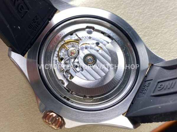 TF Factory Breitling Superocean U17375211B1S1 44mm Half Rose Gold Black Rubber Strap Black Bezel Black Dial