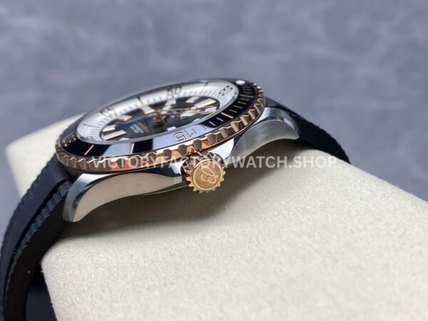 TF Factory Breitling Superocean U17375211B1S1 44mm Half Rose Gold Black Rubber Strap Black Bezel Black Dial