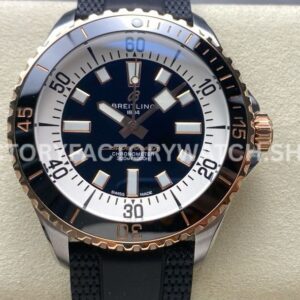 TF Breitling Superocean U17375211B1S4 rose gold black dial rubber strap