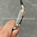 THB Factory Cartier Santos W2SA0009 39.8mm Steel Rubber Strap Roman Numerals Silver Dial (2) THB Factory Cartier Santos W2SA0009 39.8mm Steel Rubber Strap Roman Numerals Silver Dial