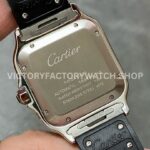 THB Factory Cartier Santos W2SA0009 39.8mm Steel Rubber Strap Roman Numerals Silver Dial (9) THB Factory Cartier Santos W2SA0009 39.8mm Steel Rubber Strap Roman Numerals Silver Dial
