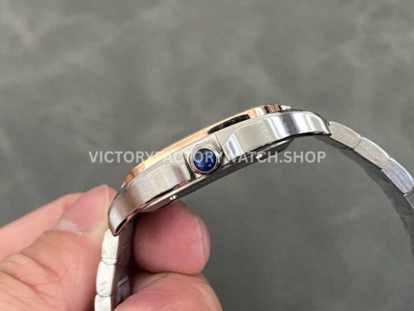 THB Factory Cartier Santos WHSA0012 39.8mm Full Steel Yellow Gold Bezel Silver Roman Numerals Skeleton Dial (6) THB Factory Cartier Santos WHSA0012 39.8mm Full Steel Yellow Gold Bezel Silver Roman Numerals Skeleton Dial
