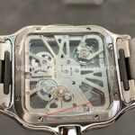 THB Factory Cartier Santos WHSA0015 39.8mm Full Steel Silver Roman Numerals Skeleton Dial