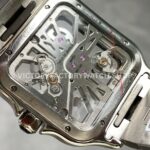 THB Factory Cartier Santos WHSA0026 39.8mm Full Steel Blue Roman Numerals Skeleton Dial