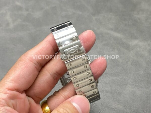 THB Factory Cartier Santos WHSA0026 39.8mm Full Steel Blue Roman Numerals Skeleton Dial