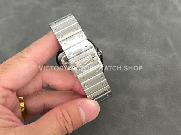 THB Factory Cartier Santos WHSA0027 39.8mm Full Steel Black Roman Numerals Skeleton Dial (5) THB Factory Cartier Santos WHSA0027 39.8mm Full Steel Black Roman Numerals Skeleton Dial