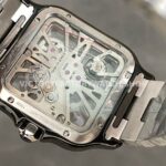 THB Factory Cartier Santos WHSA0027 39.8mm Full Steel Black Roman Numerals Skeleton Dial (8) THB Factory Cartier Santos WHSA0027 39.8mm Full Steel Black Roman Numerals Skeleton Dial