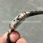 THB Factory Cartier Santos WSSA0018 39.8mm Steel Rubber Strap Roman Numerals Silver Dial (10) THB Factory Cartier Santos WSSA0018 39.8mm Steel Rubber Strap Roman Numerals Silver Dial