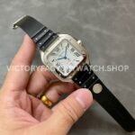 THB Factory Cartier Santos WSSA0018 39.8mm Steel Rubber Strap Roman Numerals Silver Dial (2) THB Factory Cartier Santos WSSA0018 39.8mm Steel Rubber Strap Roman Numerals Silver Dial