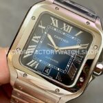 THB Factory Cartier Santos WSSA0030 39.8mm Full Steel Roman Numerals Blue Dial (10) THB Factory Cartier Santos WSSA0030 39.8mm Full Steel Roman Numerals Blue Dial