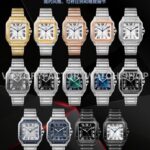 THB Factory Cartier Santos WSSA0030 39.8mm Full Steel Roman Numerals Blue Dial (3) THB Factory Cartier Santos WSSA0030 39.8mm Full Steel Roman Numerals Blue Dial